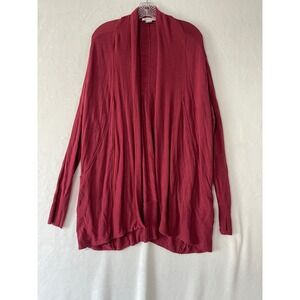Athleta Pranayama Restore Wrap Burgundy Cardigan women 1X minimalist yoga